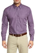 Men's Peter Millar Autumn Check Regular Fit Sport Shirt - Purple