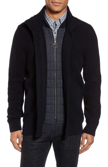 Men's Barbour Helm Wool Cardigan With Bib