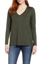 Women's Bobeau Long Sleeve Butter Tee - Green