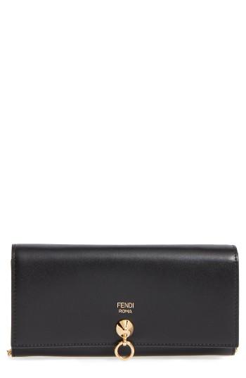 Women's Fendi Calfskin Leather Wallet On A Chain -