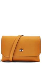 Topshop Otley Faux Leather Crossbody Bag - Yellow