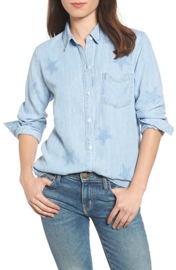 Women's Rails Ingrid Star Shadow Shirt, Size - Blue
