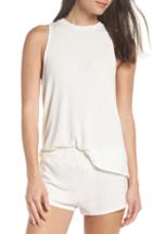 Women's Topshop Fluro Stripe Crop Camisole Us (fits Like 2-4) - Blue