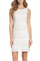 Women's Eliza J Laser Cut Scuba Dress - Ivory