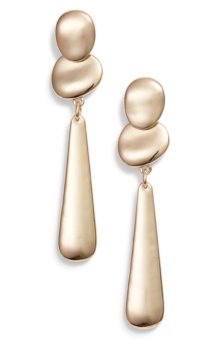 Women's Halogen Hacked Classic Linear Earrings