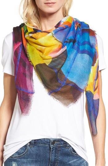 Women's Echo Cuba Blooms Square Scarf, Size - Black
