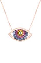 Women's Lesa Michele Eye Pave Crystal Necklace
