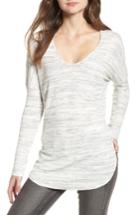 Women's Soprano Scoop Neck Space Dye Tee - Ivory