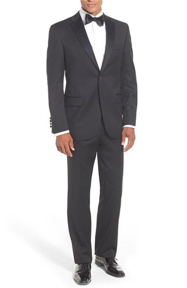 Men's David Donahue Classic Fit Loro Piana Wool Notch Lapel Tuxedo