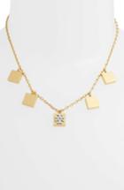 Women's Tory Burch Block-t Logo Charm Necklace
