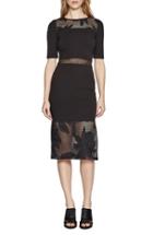Women's French Connection 'floral Cage' Mixed Media Sheath Dress