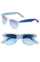 Women's Lilly Pulitzer 'gabby' 49mm Retro Sunglasses - Crystal/ Blue Sea Soiree