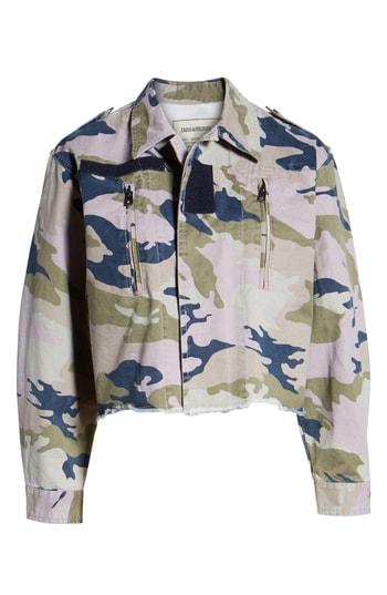 Women's Zadig & Voltaire Camo Jacket - Purple