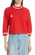 Women's Isabel Marant Etoile Dayton Crop Sweatshirt Us / 34 Fr - Red