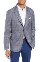 Men's John W. Nordstrom Classic Fit Plaid Wool Sport Coat S - Blue