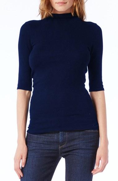 Women's Michael Stars Funnel Neck Top, Size - Blue