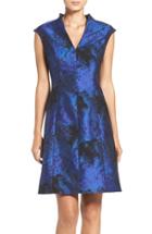Women's Maggy London Jacquard Fit & Flare Dress - Blue