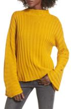 Women's Bp. Wide Rib Mock Neck Sweater, Size - Green