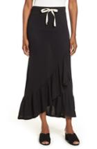 Women's Pleione Ruffle High/low Knit Skirt - Black