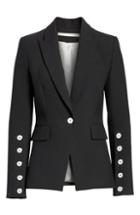 Women's Veronica Beard Fogg Button Sleeve Dickey Jacket - Black