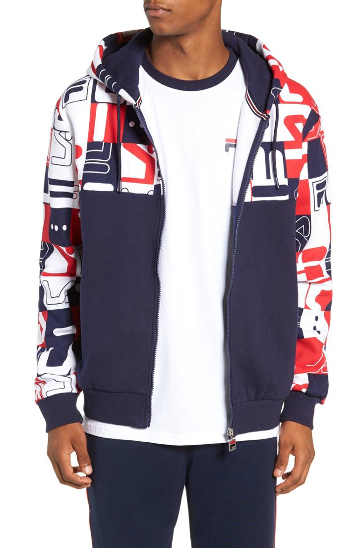 Men's Fila Oswald Zip Hoodie - Blue