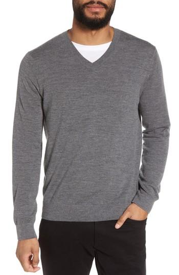 Men's Vince Slim Fit Cashmere V-neck Sweater - Grey
