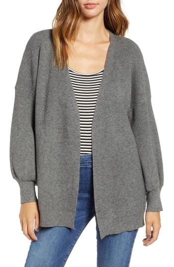 Women's Dreamers By Debut Balloon Sleeve Cardigan - Grey