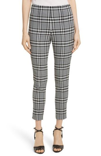 Women's Veronica Beard Honolulu Plaid Crop Pants - Blue