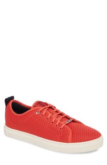 Men's Ted Baker London Lannse Low Top Mesh Sneaker M - Red