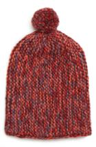 Women's Nirvanna Designs Luna Park Slouch Pom Beanie - Red