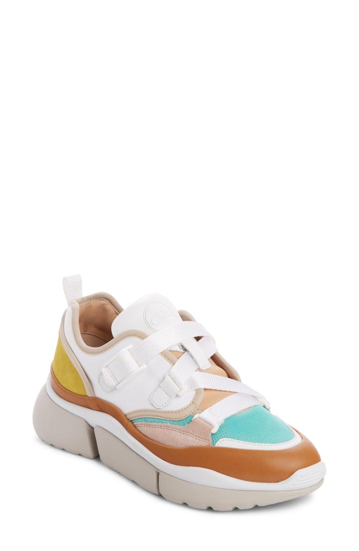Women's Chloe Sonnie Low Top Sneaker Us / 37eu - Green