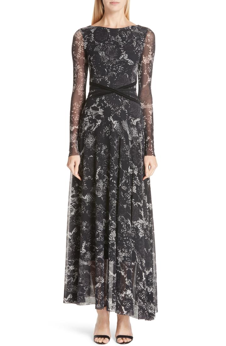 Women's Fuzzi Crisscross Waist Floral Tulle Dress