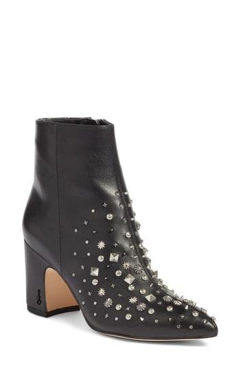 Women's Sam Edelman Hal Studded Bootie M - Black