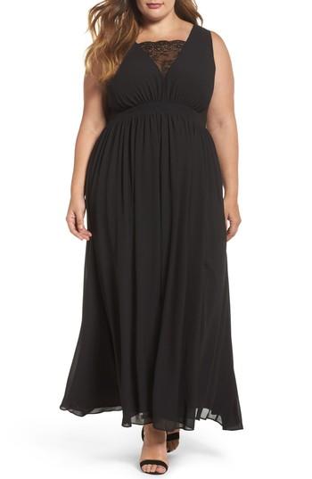 Women's Soprano Lace Inset Maxi Dress