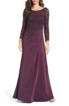 Women's La Femme Embellished Gown - Purple
