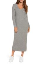 Women's Treasure & Bond Ribbed Maxi Sweater Dress - Grey