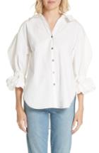 Women's Rejina Pyo Amber Ruffle Sleeve Shirt - White