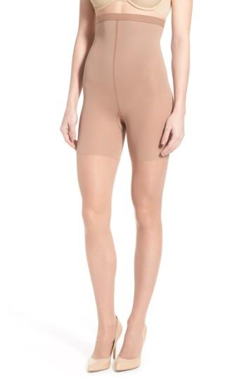 Women's Spanx Luxe High Waist Shaping Pantyhose, Size D - Beige