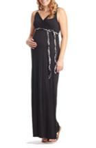 Women's Everly Grey Sofia Maternity/nursing Maxi Dress - Black