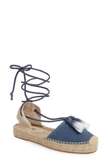 Women's Soludos Tassel Lace-up Espadrille M - Blue