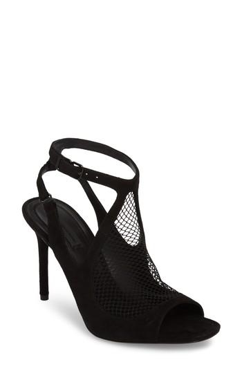 Women's Alexander Wang Piper Fishnet Sandal Us / 35eu - Black