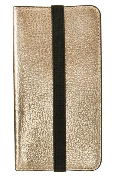 Women's Mobileluxe Iphone 6/6s Metallic Leather Wallet Case -