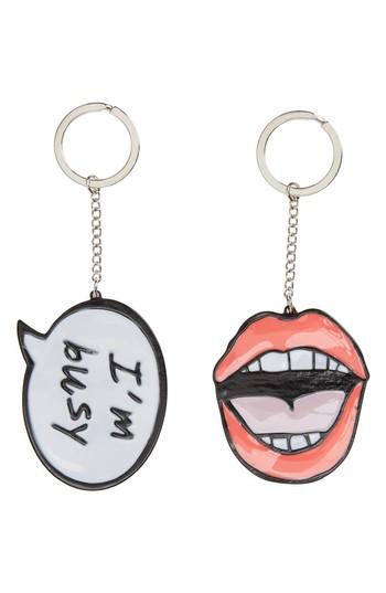 Women's Topshop Busy Set Of 2 Key Rings