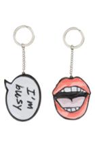 Women's Topshop Busy Set Of 2 Key Rings