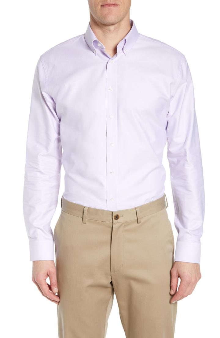 Men's 1901 Trim Fit Oxford Dress Shirt .5 - 32/33 - Purple