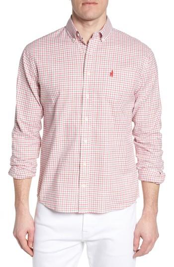 Men's Johnnie-o Driscoll Regular Fit Sport Shirt, Size - Red