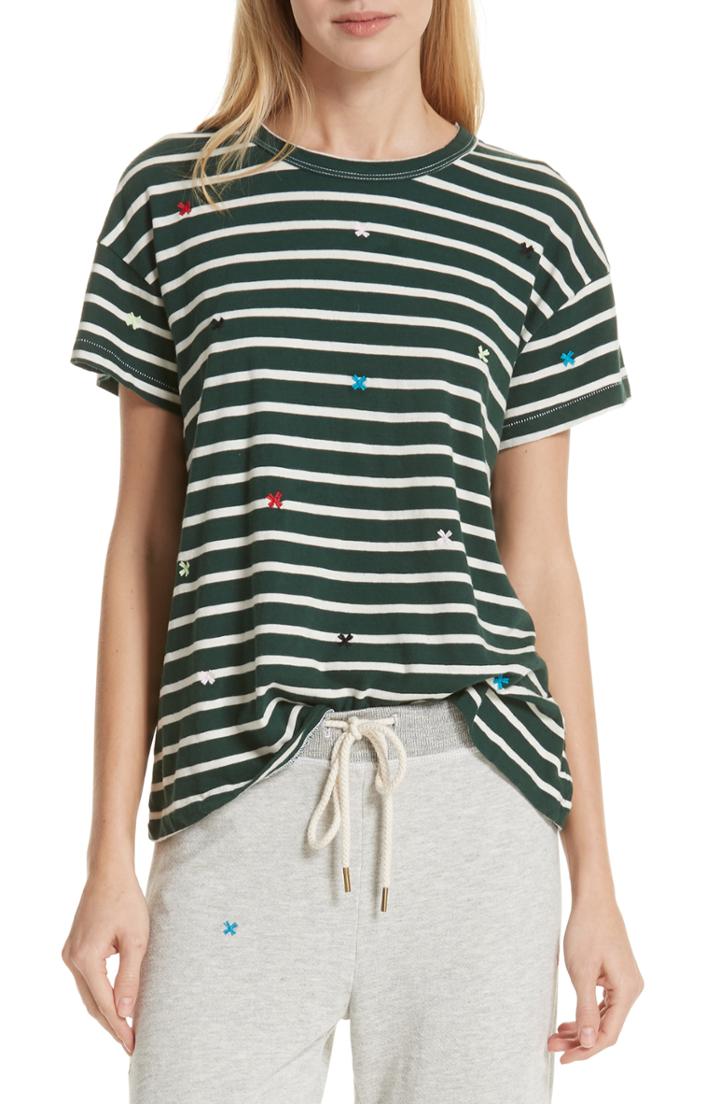 Women's Current/elliott The Glitter Rock Tee - Black