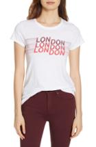 Women's Current/elliott The Glitter Rock Tee - Black