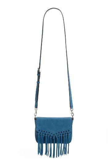 Rebecca Minkoff Small Rapture Suede Shoulder Bag - Blue