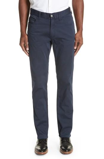 Men's Emporio Armani Stretch Cotton Pants - Blue